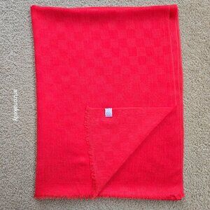 NWOT Coral Red Cashmere & Silk Scarf